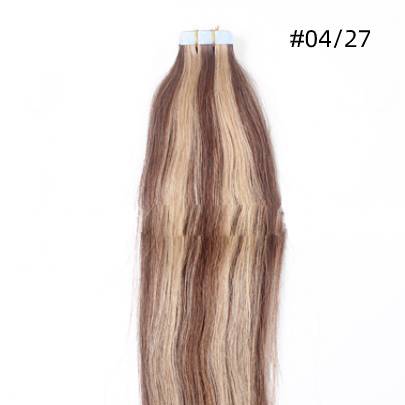 Pu traceless nano human hair European and American hair extension 16inch 40cm 20 piece pack - Amazhona 