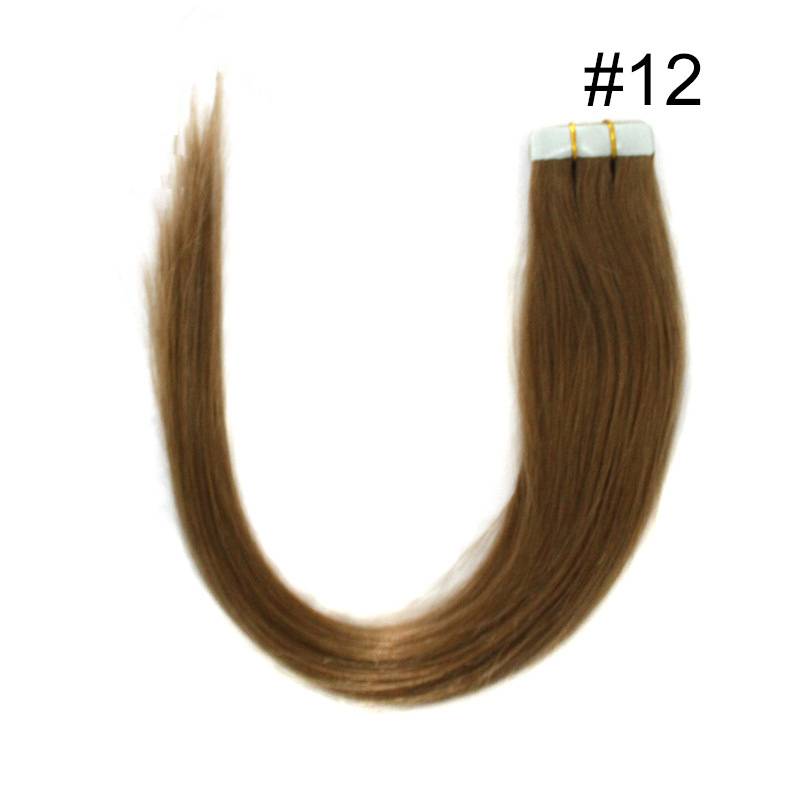 Pu traceless nano human hair European and American hair extension 16inch 40cm 20 piece pack - Amazhona 