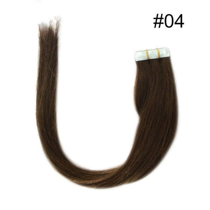 Pu traceless nano human hair European and American hair extension 16inch 40cm 20 piece pack - Amazhona 