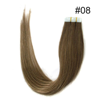 Pu traceless nano human hair European and American hair extension 16inch 40cm 20 piece pack - Amazhona 