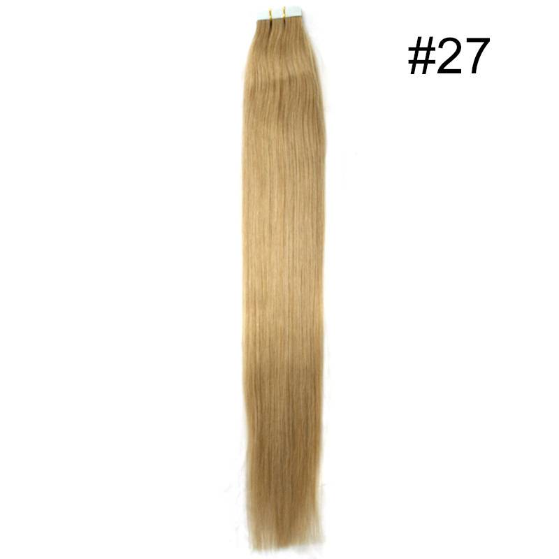 Pu traceless nano human hair European and American hair extension 16inch 40cm 20 piece pack - Amazhona 