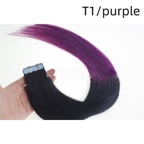 Pu traceless nano human hair European and American hair extension 16inch 40cm 20 piece pack - Amazhona 