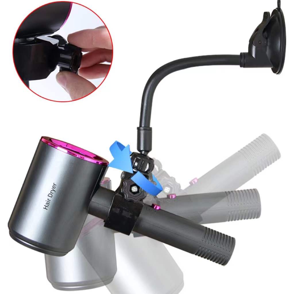 Punch-free Bathroom Hair Dryer Bracket Suction Cup - Amazhona 