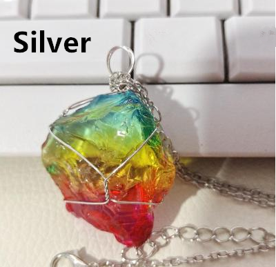 Rainbow Quartz Crystal Necklace - Amazhona 