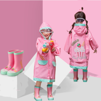 Raincoats for children with large brim - Amazhona 