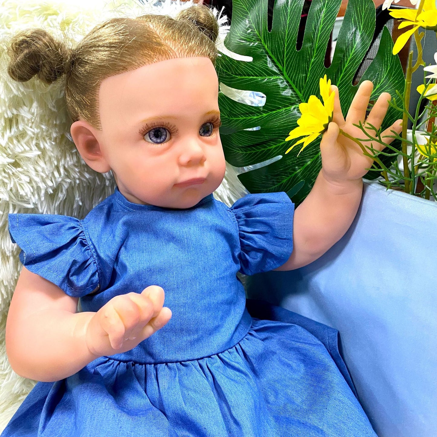 Reborn Baby Doll Maggi Silicone Vinyl Doll - Amazhona 