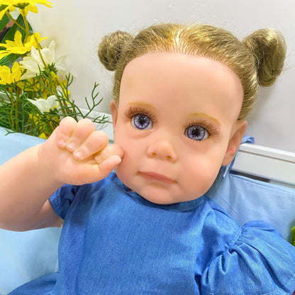 Reborn Baby Doll Maggi Silicone Vinyl Doll - Amazhona 