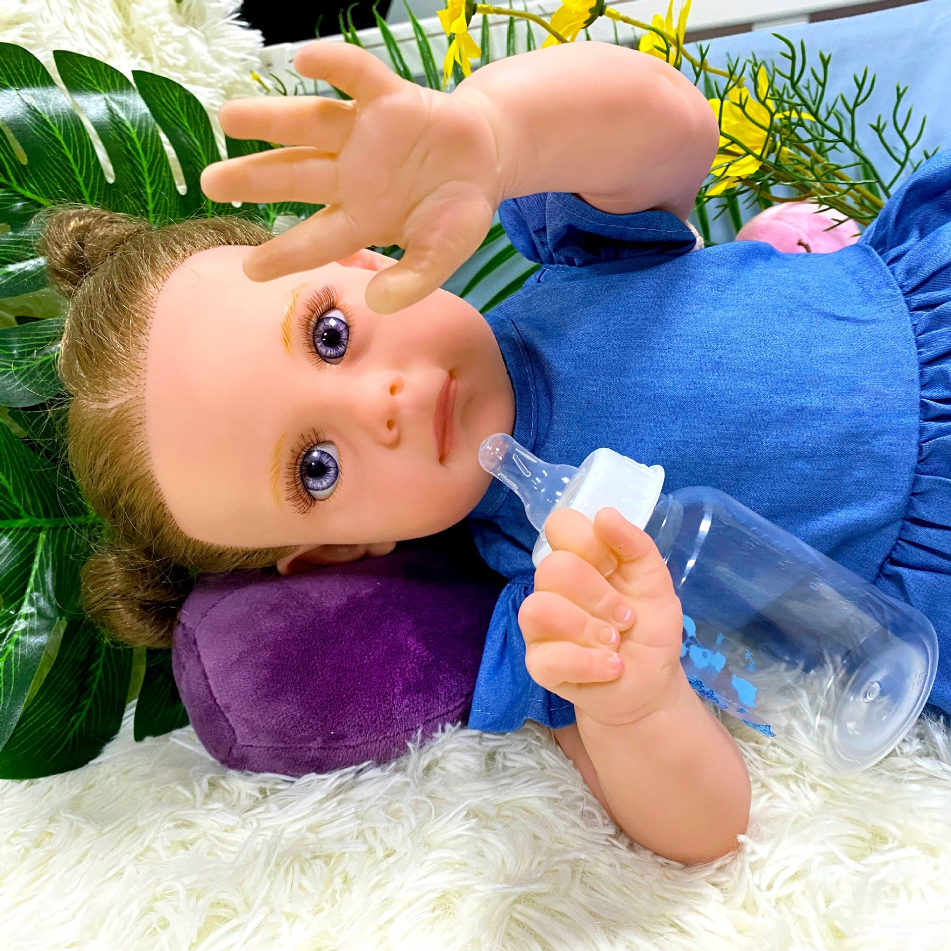 Reborn Baby Doll Maggi Silicone Vinyl Doll - Amazhona 