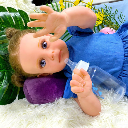 Reborn Baby Doll Maggi Silicone Vinyl Doll - Amazhona 