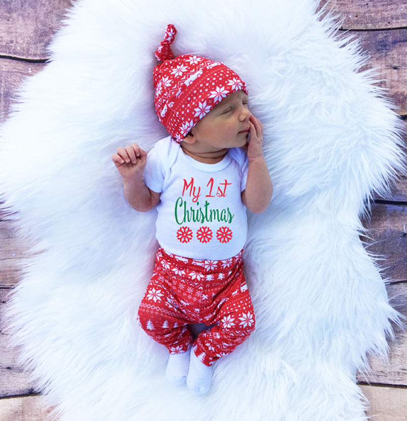 Red Christmas Set Baby Harness 3 Piece Set - Amazhona 