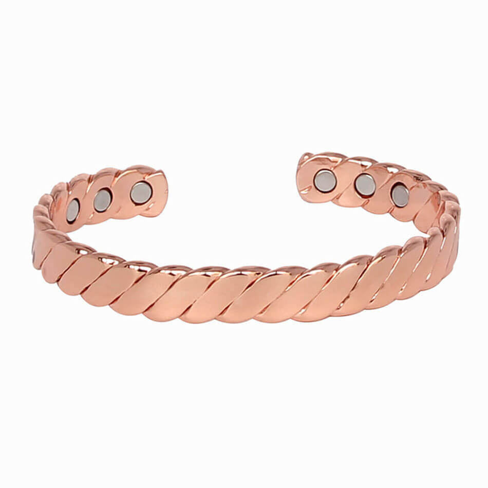 Red Copper Magnetic Bangle Open Bangle - Amazhona 