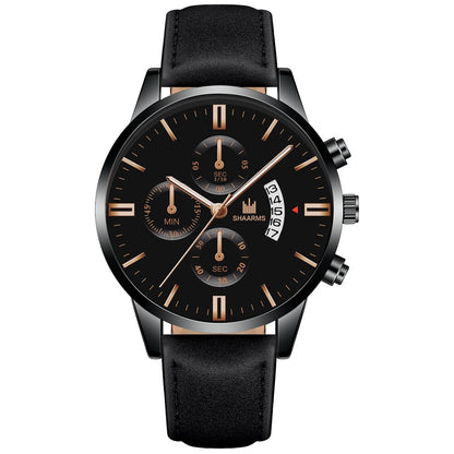 Relogio Masculino watches men fashion Sport box stainless steel leather band watch Quartz business wristwatch Reloj Hombre 2019 - Amazhona 