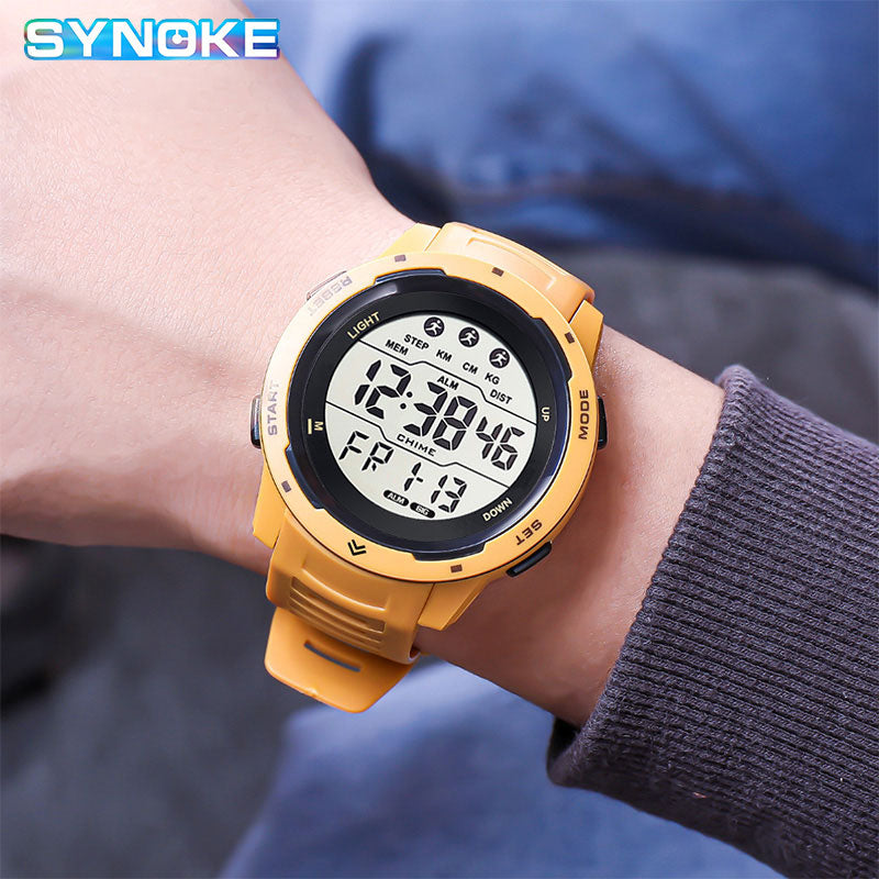 Reloj Hombre Outdoor Digital Watches Sport LED Men Big Dial Round Watch Luminous Casual Clock Multifunction Wrist Stopwatch 2022 - Amazhona 