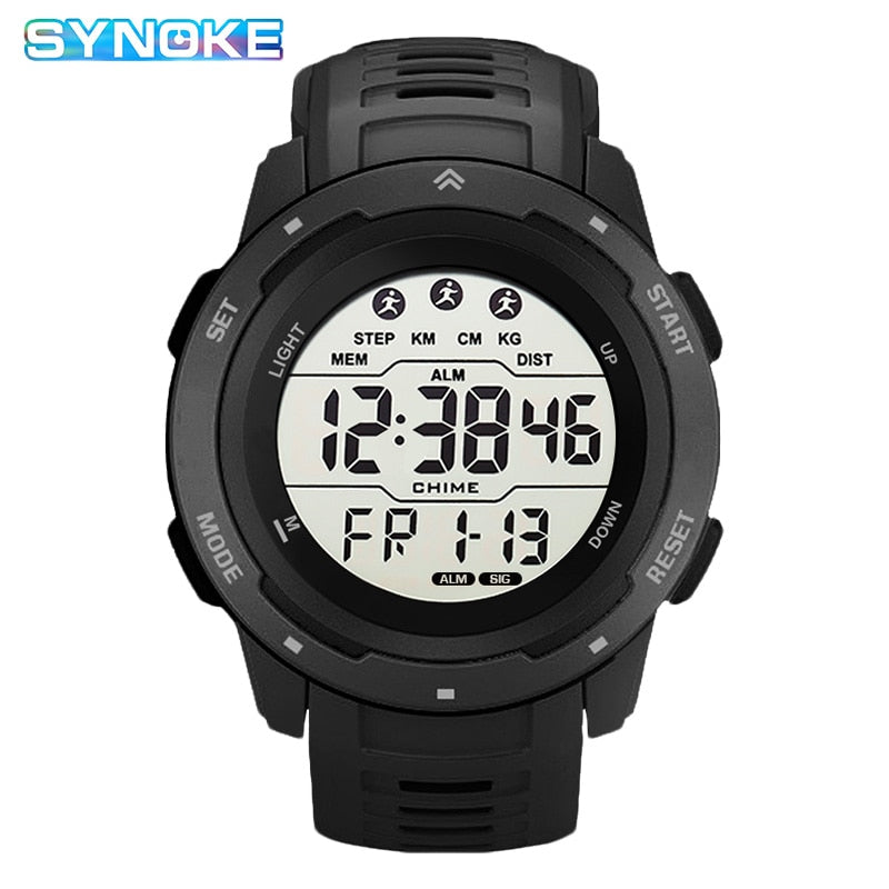 Reloj Hombre Outdoor Digital Watches Sport LED Men Big Dial Round Watch Luminous Casual Clock Multifunction Wrist Stopwatch 2022 - Amazhona 