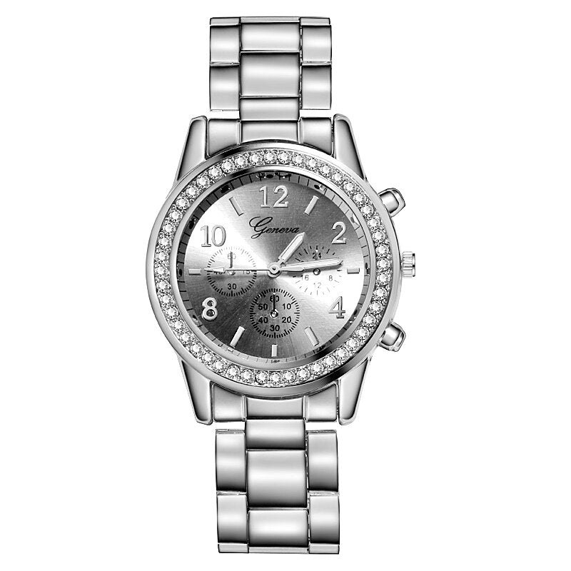 Reloj mujer silver watch for women fashion rhinestones women Quartz luxury wristwatch ladies watch women watch relogio feminino - Amazhona 