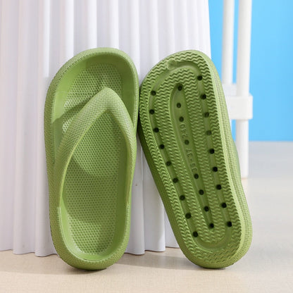 Rimocy Soft Sole Platform Flip Flops Women Clip Toe Eva Non-Slip Cloud Slippers Woman 2022 Summer Thick Bottom Bathroom Slides - Amazhona 