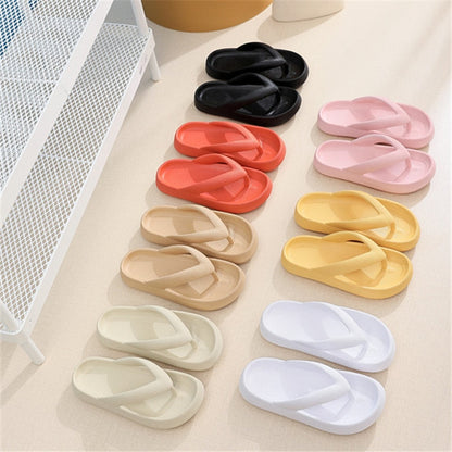 Rimocy Soft Sole Platform Flip Flops Women Clip Toe Eva Non-Slip Cloud Slippers Woman 2022 Summer Thick Bottom Bathroom Slides - Amazhona 