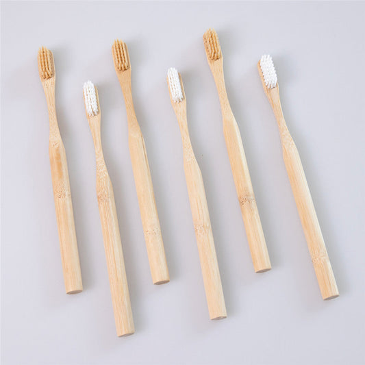 Round Handle Bamboo Toothbrush - Amazhona 