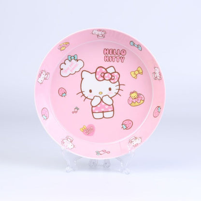 Kawaii Sanrio Hello Kitty Kids Tableware Set Cartoon Children Cutlery Kitchen Bowl Plate Dish Fork Spoon Water Glass Cutlery Set - Amazhona 