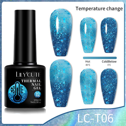 LILYCUTE Temperature Color Changing UV Gel Nail Polish All For Manicure Semi Permanent Soak Off Thermal Nail Art Gel Varnish - Amazhona 