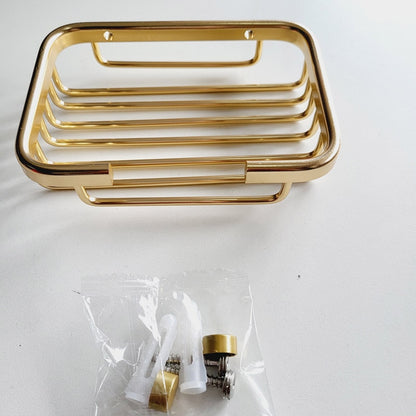 Gold Soap Dishes Soap Basket Wall Mounted Soap Dish Bathroom Accessories Bathroom Furniture Toilet Balcony Glass Soap Holder - Amazhona 