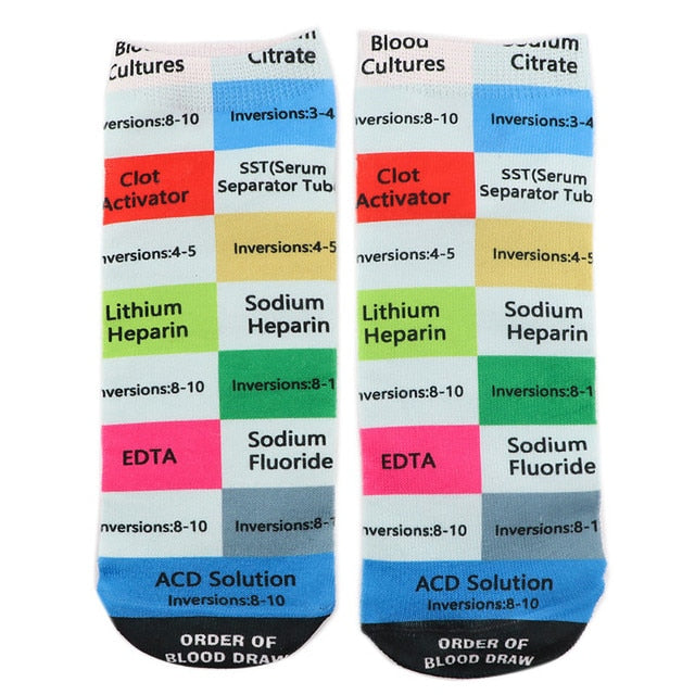 Doctor Nurse Print Grey's Anatomy Cotton Socks Casual Creative Breathable Soft Funny Novelty Low Tube Socks gift for fans - Amazhona 