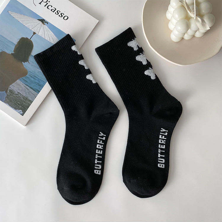 Retro Cute Japanese Spring Summer Socks for Women Female Is Tied Sportsnet Red Bow Simple Fashionable Socks - Amazhona 