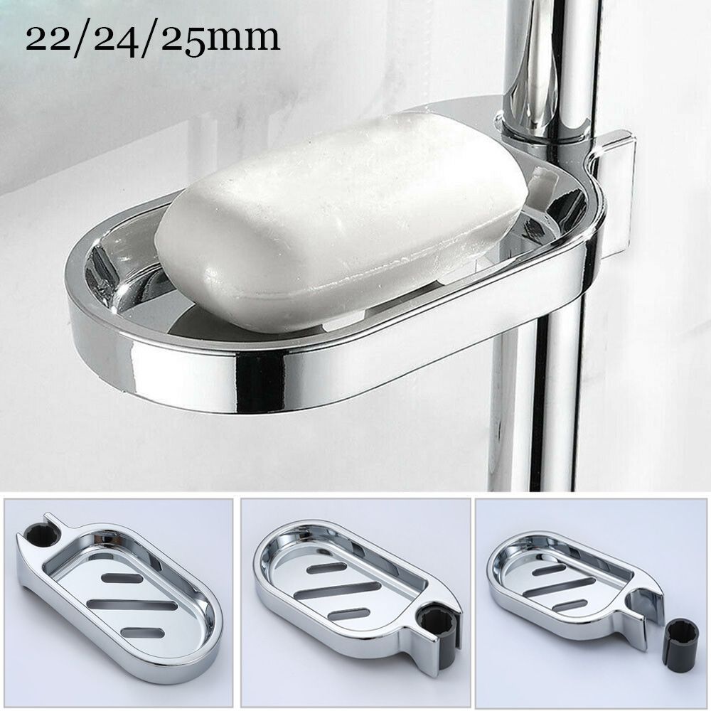 Adjustable Rail Slide Bathroom Bath Shower Soap Dishes Holder For 22 24 25 mm Home - Amazhona 