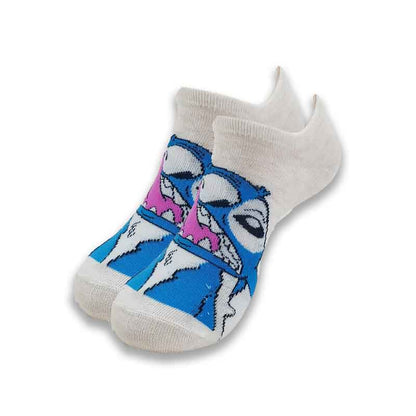 Disney Series Cute Cartoon Pattern Stitch High-Quality Advanced Sewing Men and Women Boat Socks - Amazhona 