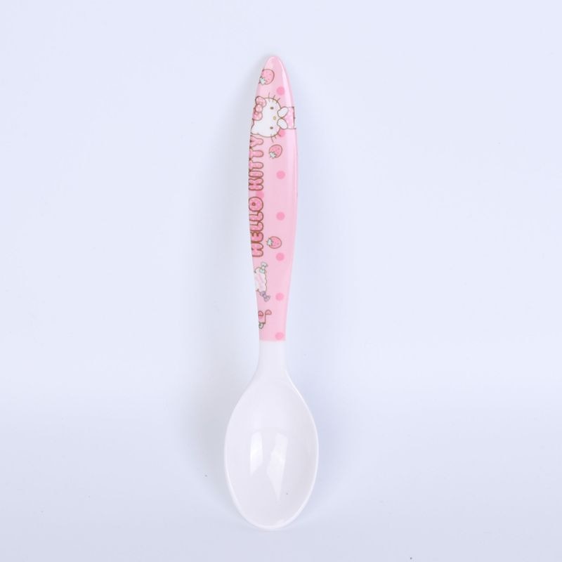 Kawaii Sanrio Hello Kitty Kids Tableware Set Cartoon Children Cutlery Kitchen Bowl Plate Dish Fork Spoon Water Glass Cutlery Set - Amazhona 