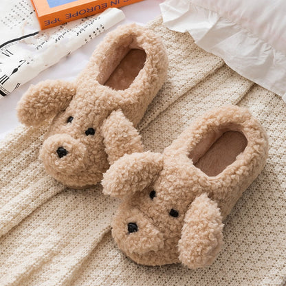 Upgrate Cute Animal Slipper For Women Girls Kawaii Fluffy Winter Warm Slippers Woman Cartoon Milk Cow House Slippers Funny Shoes - Amazhona 