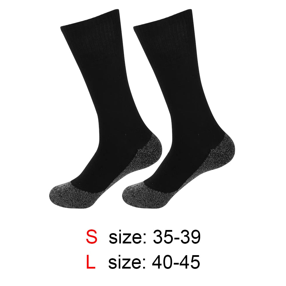 1Pair Winter Self-Heating Socks Thermal Heated Socks Soft Elastic Thicken Anti-Slip Socks For Women Men Outdoor Ski Tube Socks - Amazhona 