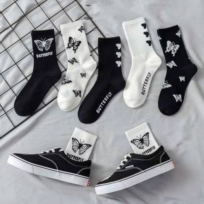 Retro Cute Japanese Spring Summer Socks for Women Female Is Tied Sportsnet Red Bow Simple Fashionable Socks - Amazhona 