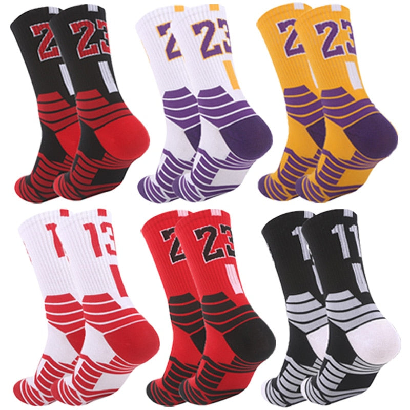 Professional Basketball Socks Sport For Kids Men Outdoor Cycling Climbing Running Fast-drying Breathable Adult Non-Slip 23 24 - Amazhona 