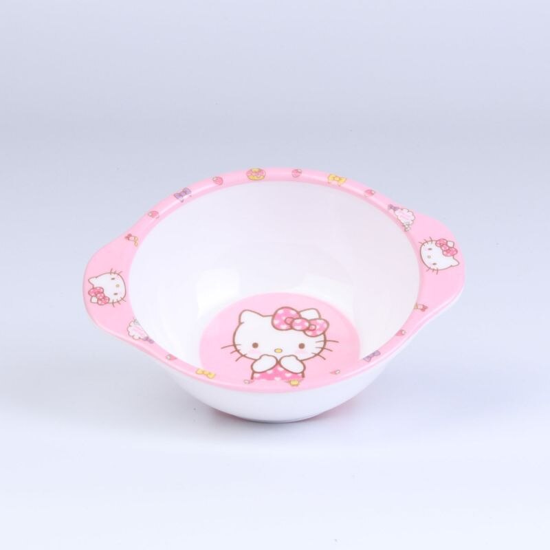 Kawaii Sanrio Hello Kitty Kids Tableware Set Cartoon Children Cutlery Kitchen Bowl Plate Dish Fork Spoon Water Glass Cutlery Set - Amazhona 