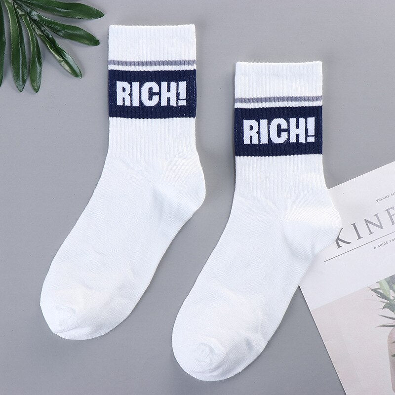 2022 trends high quality fashion socks Man Women's New trendy socks autumn and winter stockings women's hip-hop sports socks - Amazhona 