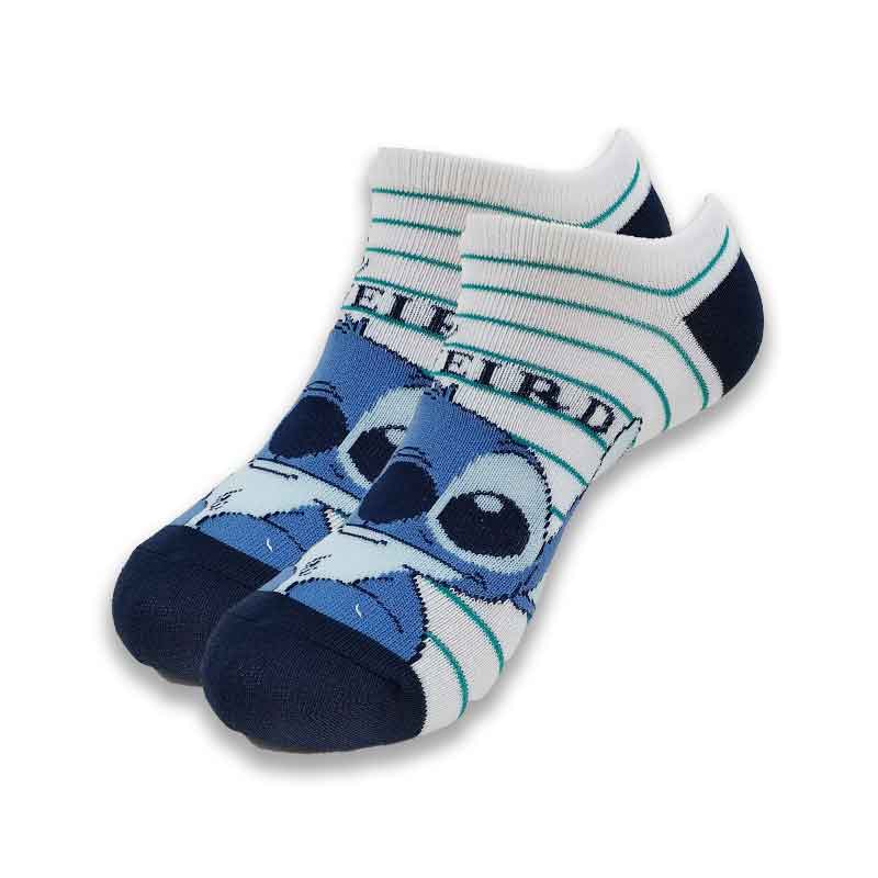 Disney Series Cute Cartoon Pattern Stitch High-Quality Advanced Sewing Men and Women Boat Socks - Amazhona 