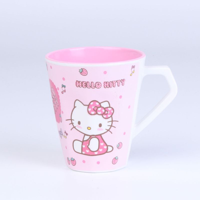 Kawaii Sanrio Hello Kitty Kids Tableware Set Cartoon Children Cutlery Kitchen Bowl Plate Dish Fork Spoon Water Glass Cutlery Set - Amazhona 