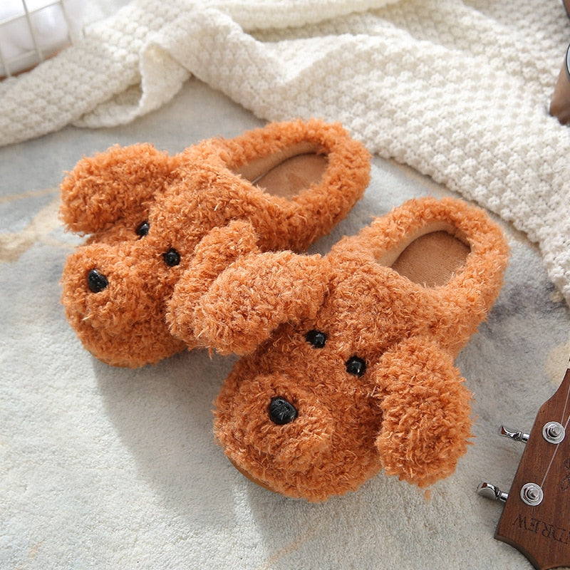 Upgrate Cute Animal Slipper For Women Girls Kawaii Fluffy Winter Warm Slippers Woman Cartoon Milk Cow House Slippers Funny Shoes - Amazhona 