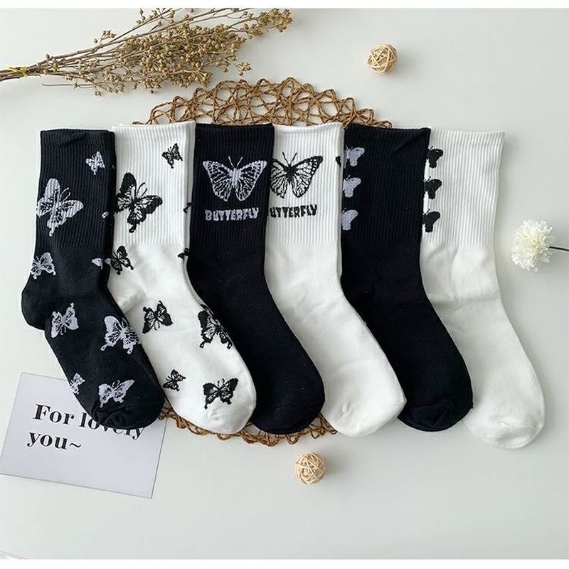 Retro Cute Japanese Spring Summer Socks for Women Female Is Tied Sportsnet Red Bow Simple Fashionable Socks - Amazhona 