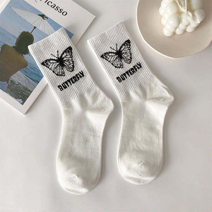 Retro Cute Japanese Spring Summer Socks for Women Female Is Tied Sportsnet Red Bow Simple Fashionable Socks - Amazhona 