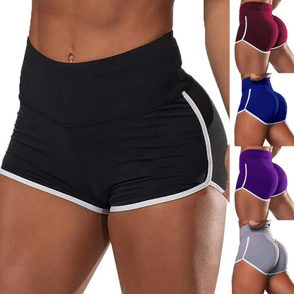 Fashion Sport Shorts Summer High Waist Hot Pants Solid Running Fitness Pant Breathable Hip Lift Shorts Durable Scrunch Booty - Amazhona 