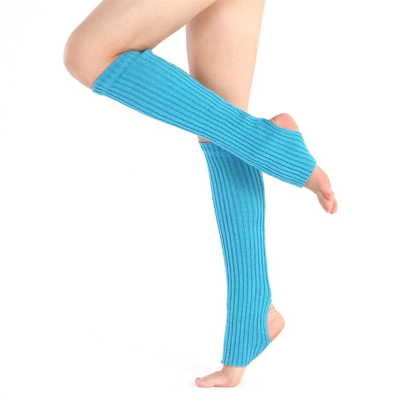 Winter Woman Yoga Warm Socks Female Knitted Leg Warmers Boot Socks Gym Fitness Dance Ballet Exercising Sports Protection Hose - Amazhona 