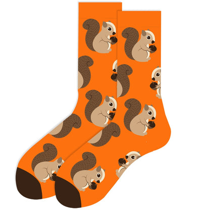 Cute Women Socks Cartoon Animal Food Fruit Socks  Kawaii Funny  Trendy Socks Happy Harajuku Casual Socks Autumn Spring Stocking - Amazhona 