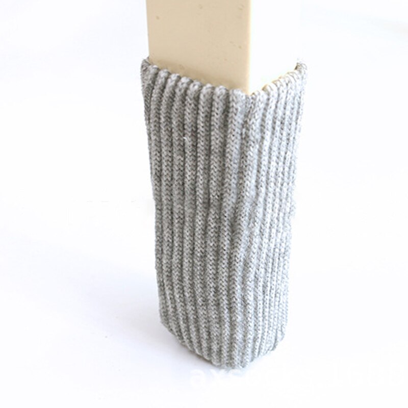 New 4pc Chair Leg Sock Furniture Feet Sleeve Cover Cat Scratching Cloth Floor Protection Knitting Wool Socks Anti-slip Table Leg - Amazhona 