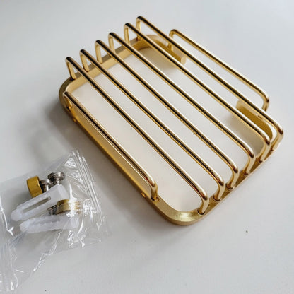 Gold Soap Dishes Soap Basket Wall Mounted Soap Dish Bathroom Accessories Bathroom Furniture Toilet Balcony Glass Soap Holder - Amazhona 