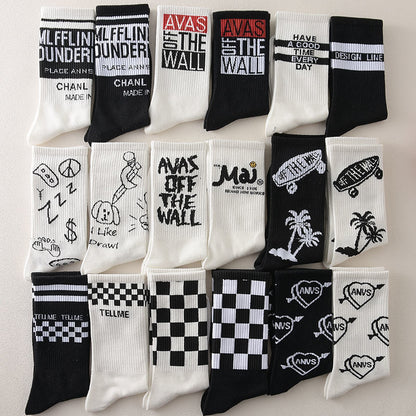 Funny Mens Socks Dot Hip Hop Harajuku Skeleton Socks Cartoon Football Animal Beer Food Happy Cotton New Fashion Socks - Amazhona 