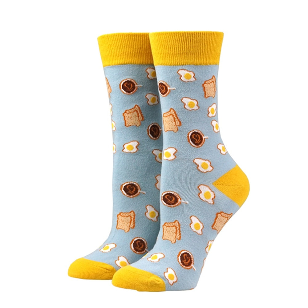 Cute Women Socks Cartoon Animal Food Fruit Socks  Kawaii Funny  Trendy Socks Happy Harajuku Casual Socks Autumn Spring Stocking - Amazhona 