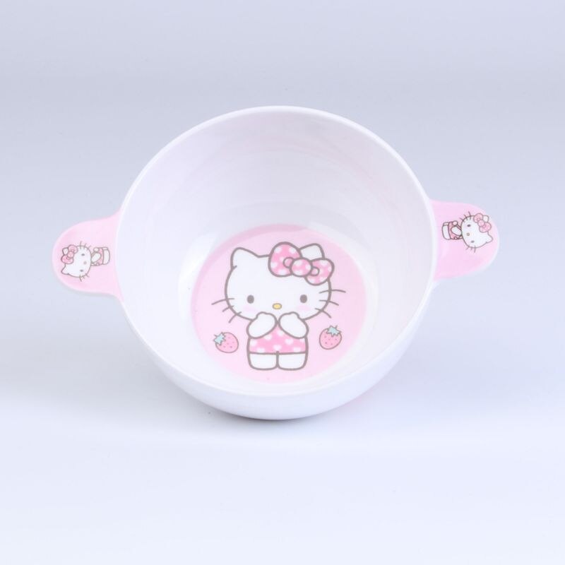 Kawaii Sanrio Hello Kitty Kids Tableware Set Cartoon Children Cutlery Kitchen Bowl Plate Dish Fork Spoon Water Glass Cutlery Set - Amazhona 