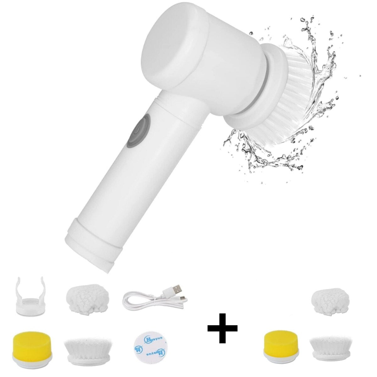 Electric Cleaning Brush Bathroom Rechargeable Brush Shower Scrubber Used To Clean Walls Bathtubs Toilets Kitchen Sinks Dishes - Amazhona 